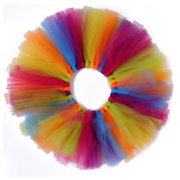 Newborn Baby Rainbow Tutu and Headband Photo Prop - Picture 6 of 8